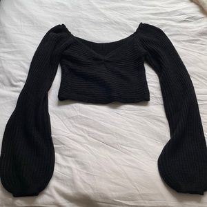 Black cropped sweater